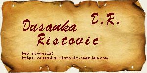 Dušanka Ristović vizit kartica